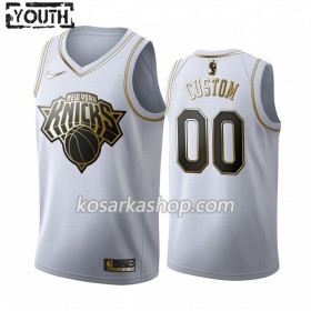 Dres New York Knicks Prilagođeni Nike 2019-20 Bijela Golden Edition Swingman - Dječji